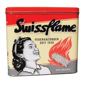 Swissflame aanmaakwokkels in Nostalgie Blik 50 stuks
