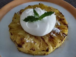 Gegrilde Ananas met cheesecake limoncellocrème!