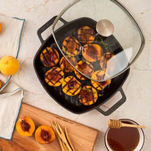 Victoria Glass Lid 25x25 cm With Stainless steel knop