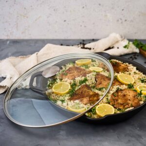 Victoria Glass Lid 33 cm With Stainless steel knop