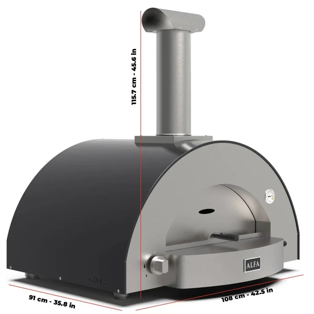 Alfa Forni Classico 4 Pizze Grijs Gas Hybride1